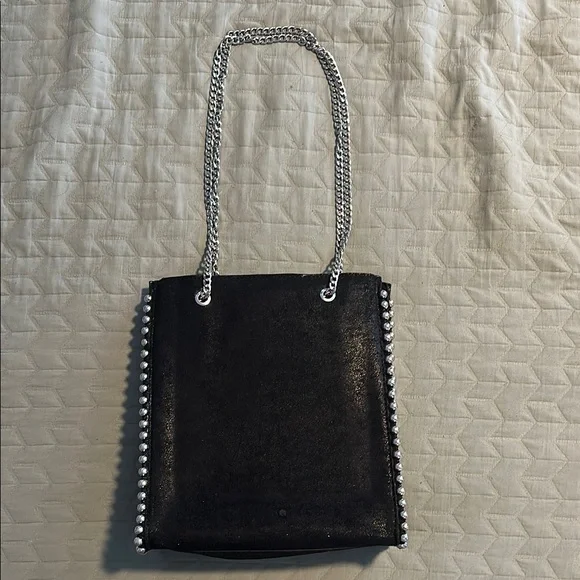 Zara Bags Zara Black And Silver Studded Tote Bag Poshmark